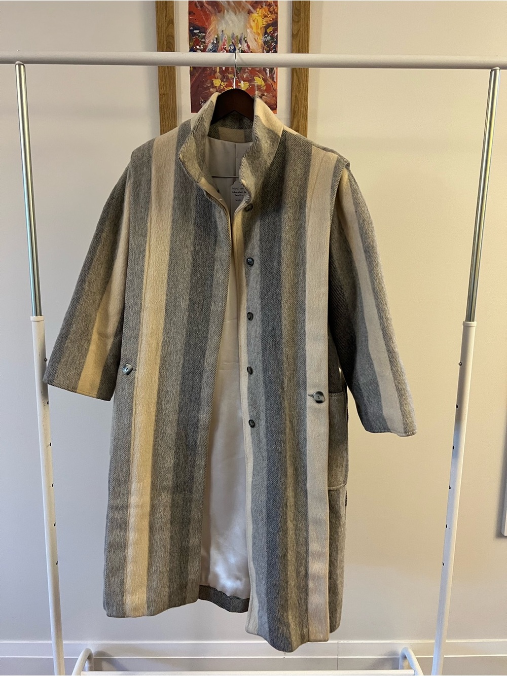 Vintage Virgin Wool 3/4 Sleeve Coat